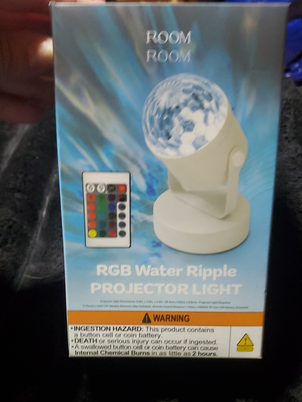 White RGB Water Ripple Projector Light
